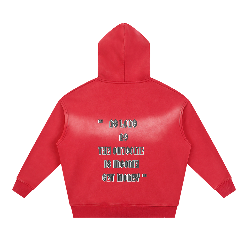 MGL Sunfaded Two-way Zipper Fleece Hoodie