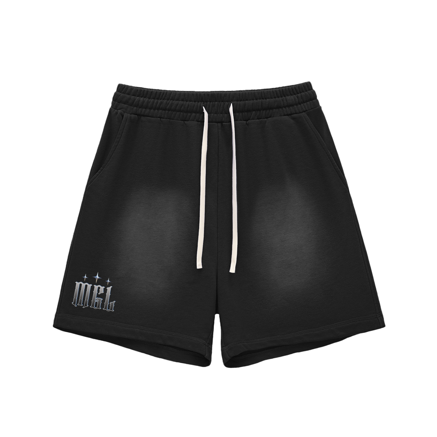 MGL "Sun-Kissed" Raw Edge Cotton Athletic Shorts