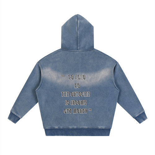MGL Sunfaded Two-way Zipper Fleece Hoodie